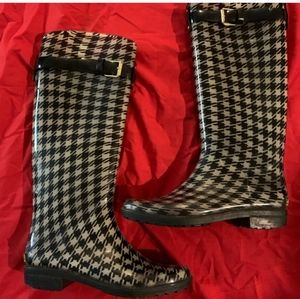 Ralph Lauren Houndstooth Rain Boots